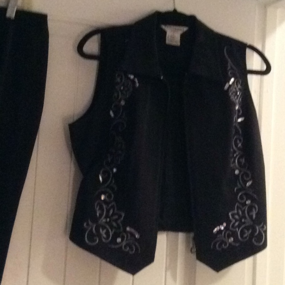 Black vest and matching pants